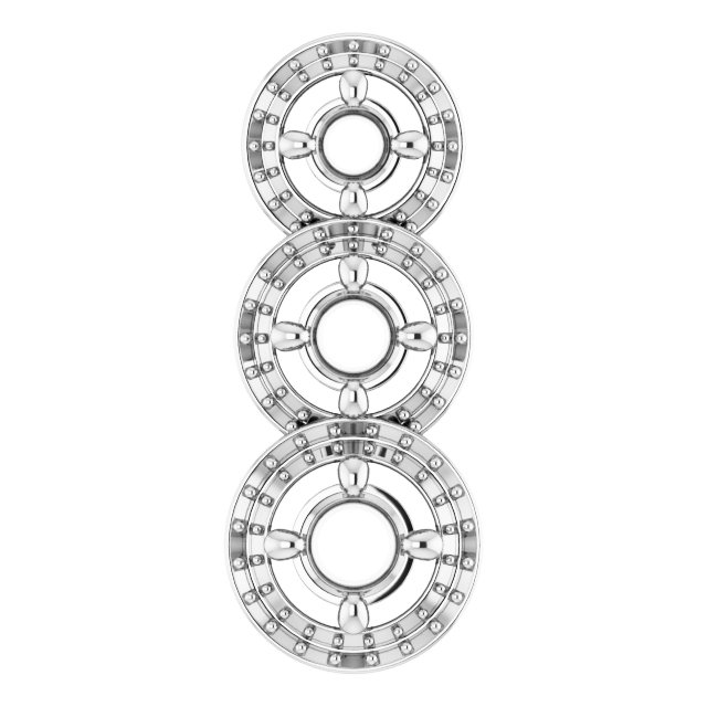 Three-Stone Halo-Style Pendant