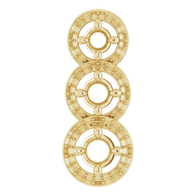 Three-Stone Halo-Style Pendant