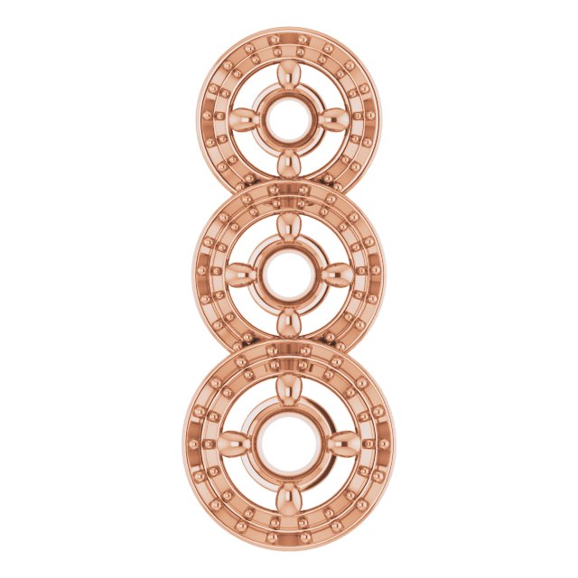 Three-Stone Halo-Style Pendant