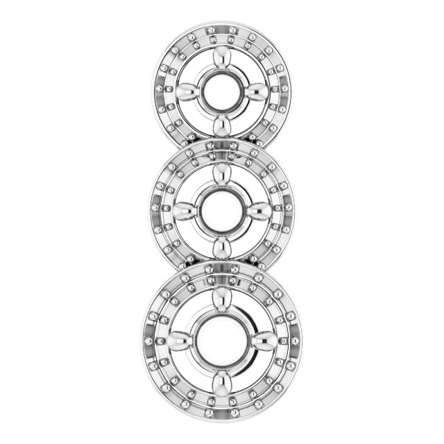 Three-Stone Halo-Style Pendant