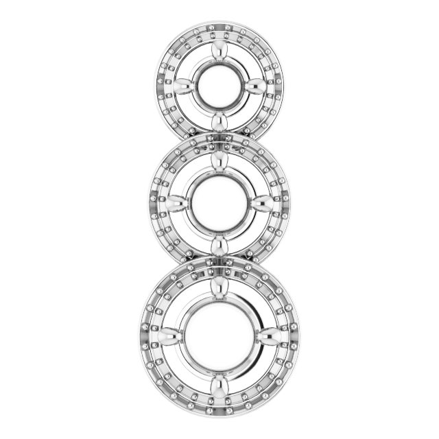 Three-Stone Halo-Style Pendant