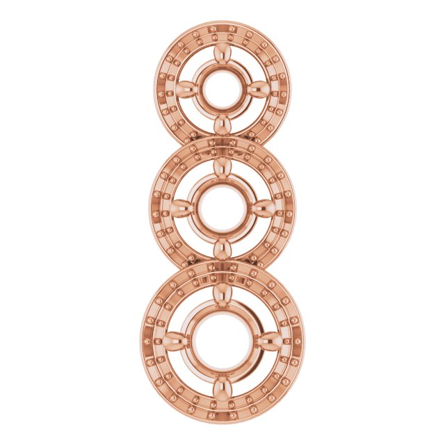 Three-Stone Halo-Style Pendant