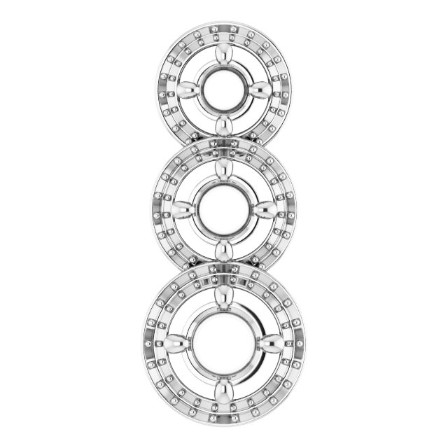 Three-Stone Halo-Style Pendant