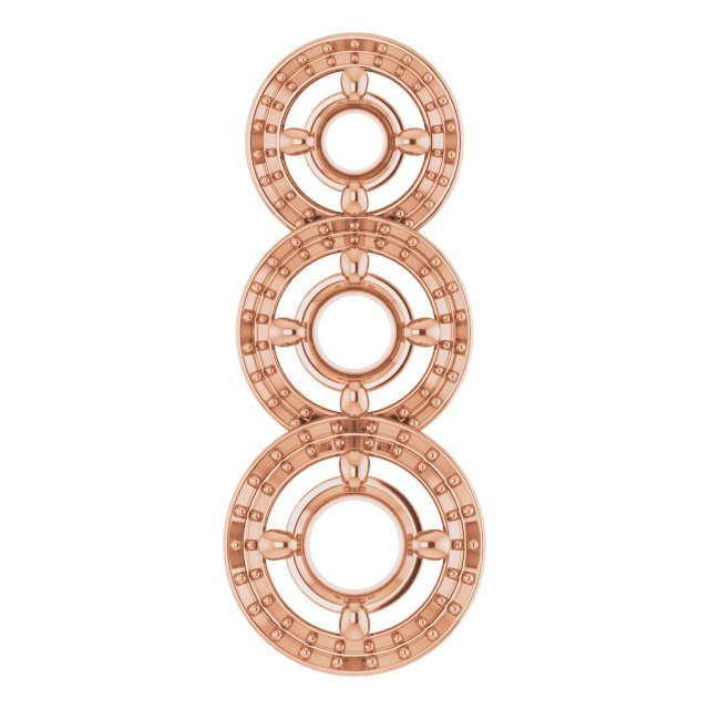 Three-Stone Halo-Style Pendant