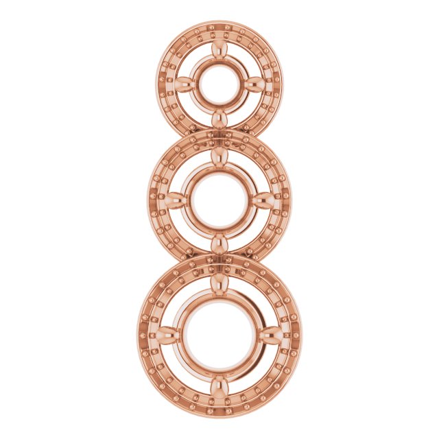 Three-Stone Halo-Style Pendant