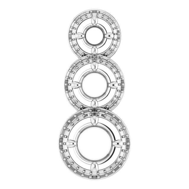 Three-Stone Halo-Style Pendant