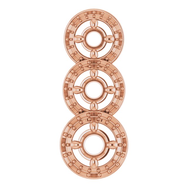 Three-Stone Halo-Style Pendant