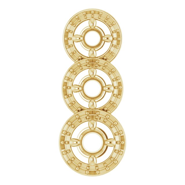 Three-Stone Halo-Style Pendant
