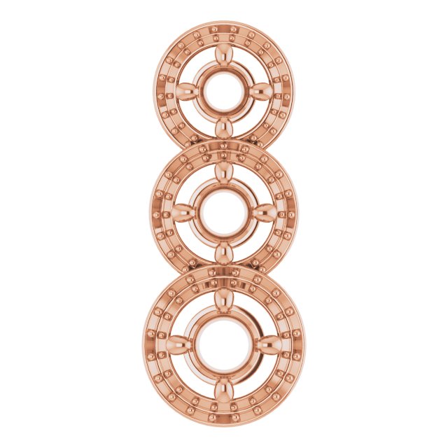 Three-Stone Halo-Style Pendant