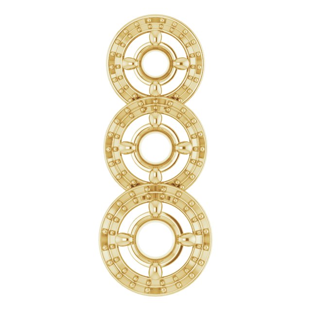 Three-Stone Halo-Style Pendant