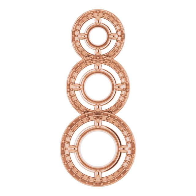 Three-Stone Halo-Style Pendant