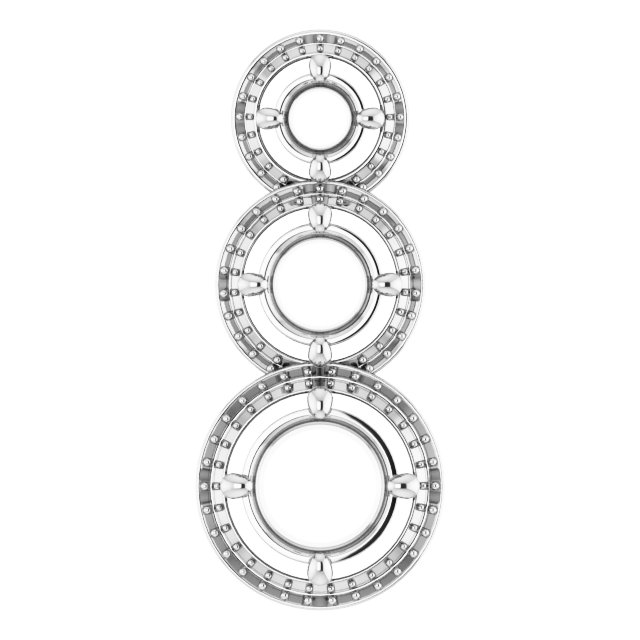 Three-Stone Halo-Style Pendant