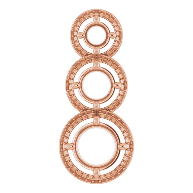 Three-Stone Halo-Style Pendant
