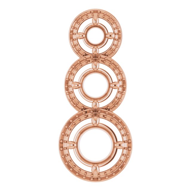 Three-Stone Halo-Style Pendant