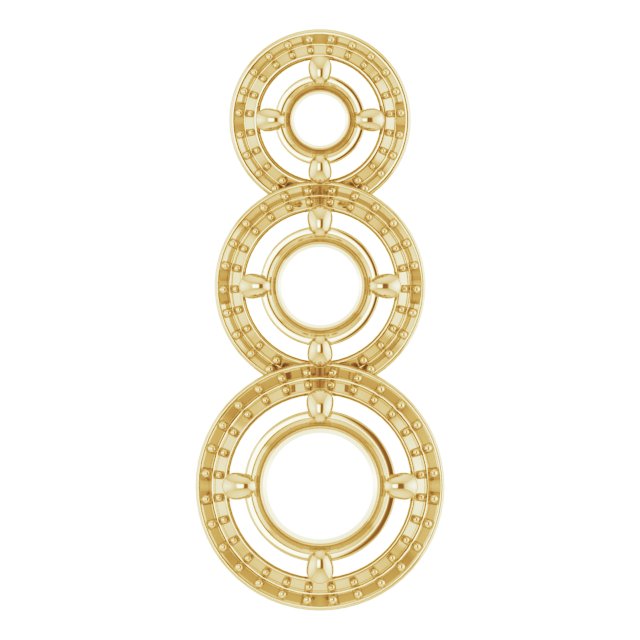 Three-Stone Halo-Style Pendant