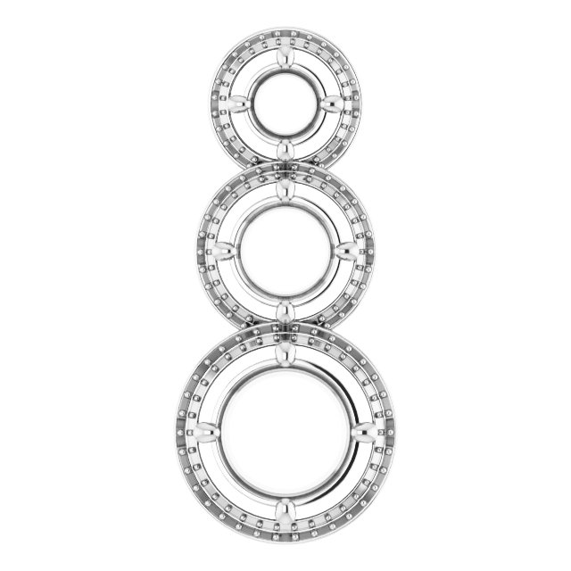 Three-Stone Halo-Style Pendant