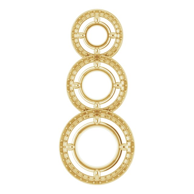 Three-Stone Halo-Style Pendant