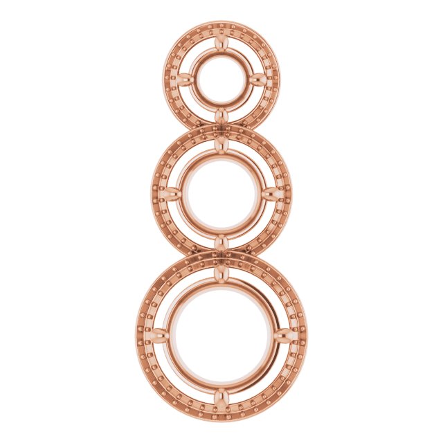 Three-Stone Halo-Style Pendant