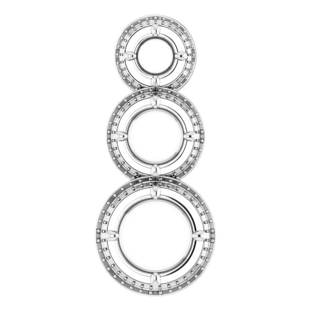 Three-Stone Halo-Style Pendant