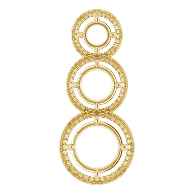 Three-Stone Halo-Style Pendant