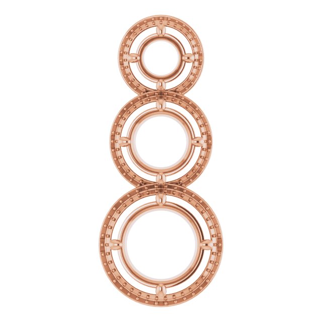 Three-Stone Halo-Style Pendant
