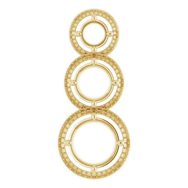 Three-Stone Halo-Style Pendant