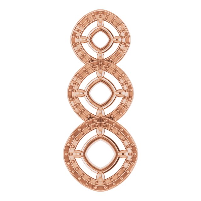 Three-Stone Halo-Style Pendant