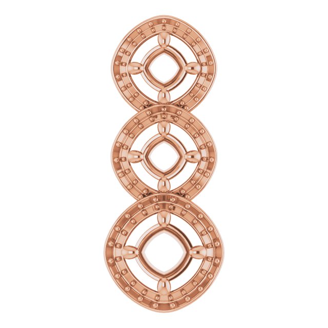 Three-Stone Halo-Style Pendant