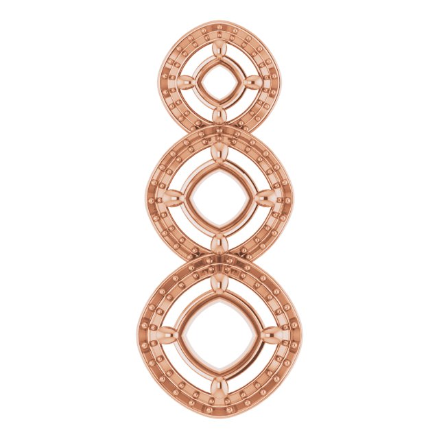 Three-Stone Halo-Style Pendant