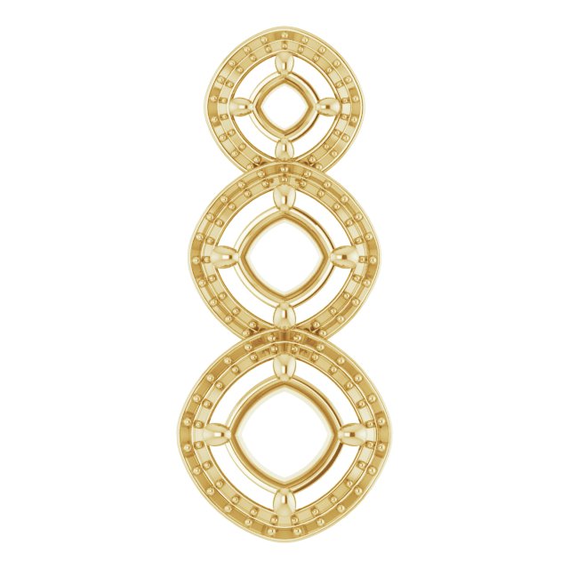 Three-Stone Halo-Style Pendant