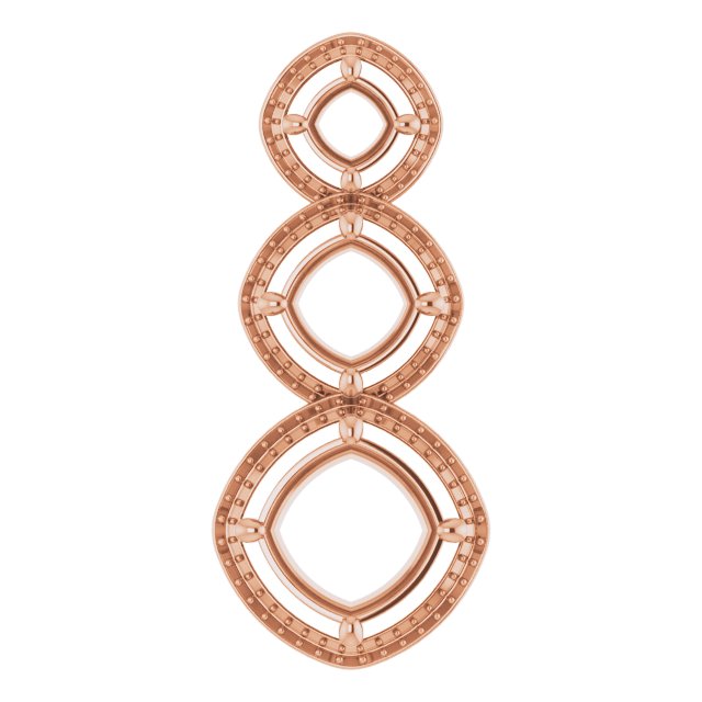 Three-Stone Halo-Style Pendant