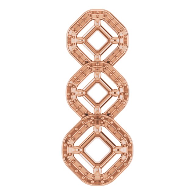 Three-Stone Halo-Style Pendant