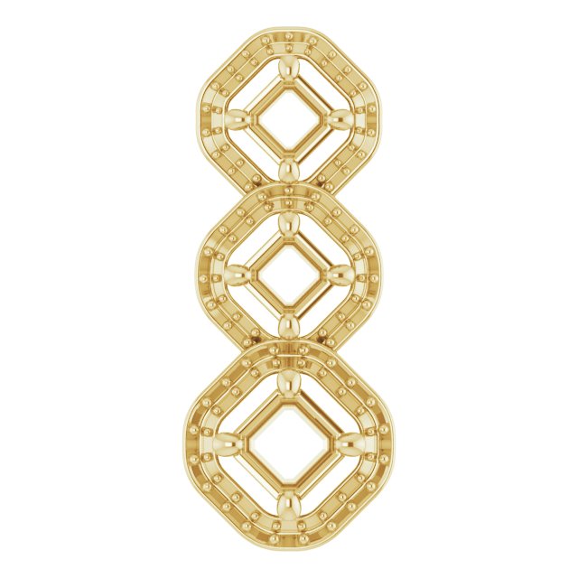 Three-Stone Halo-Style Pendant