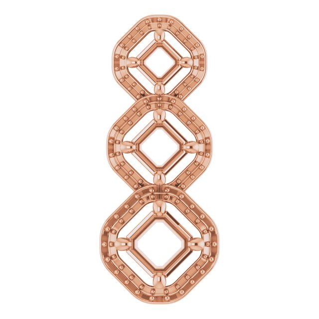 Three-Stone Halo-Style Pendant