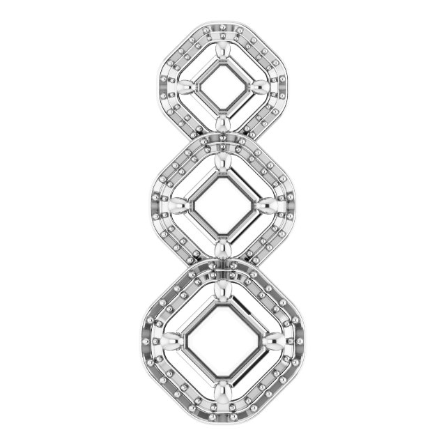 Three-Stone Halo-Style Pendant