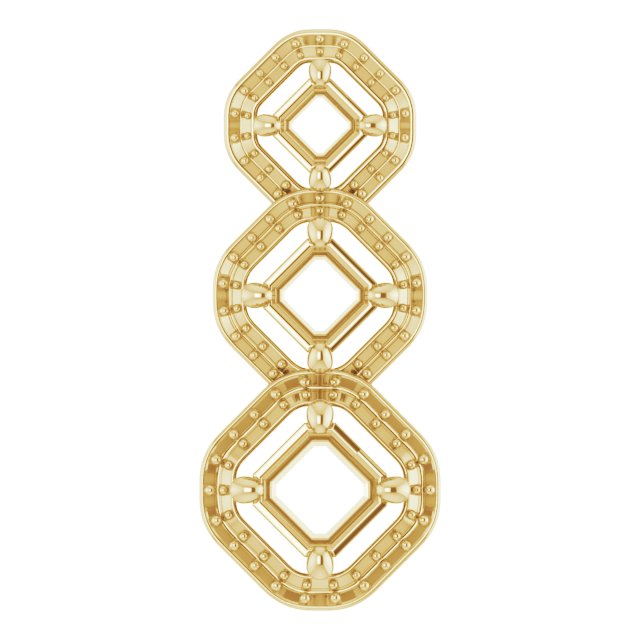 Three-Stone Halo-Style Pendant