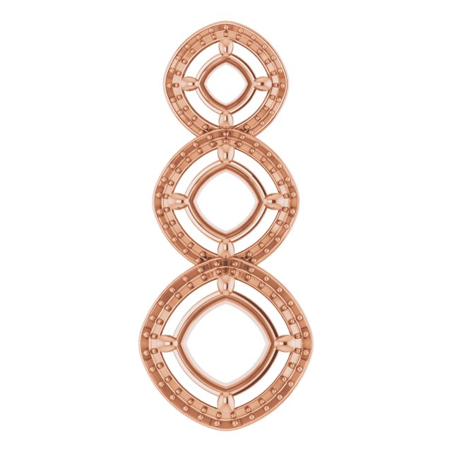 Three-Stone Halo-Style Pendant