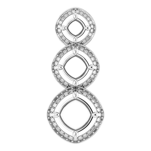 Three-Stone Halo-Style Pendant