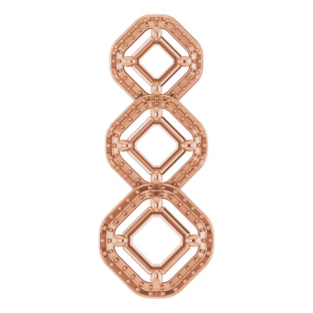Three-Stone Halo-Style Pendant