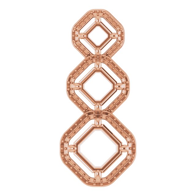 Three-Stone Halo-Style Pendant