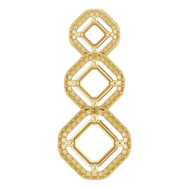 Three-Stone Halo-Style Pendant