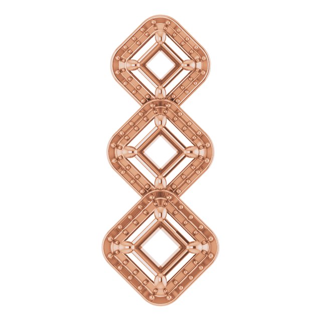 Three-Stone Halo-Style Pendant