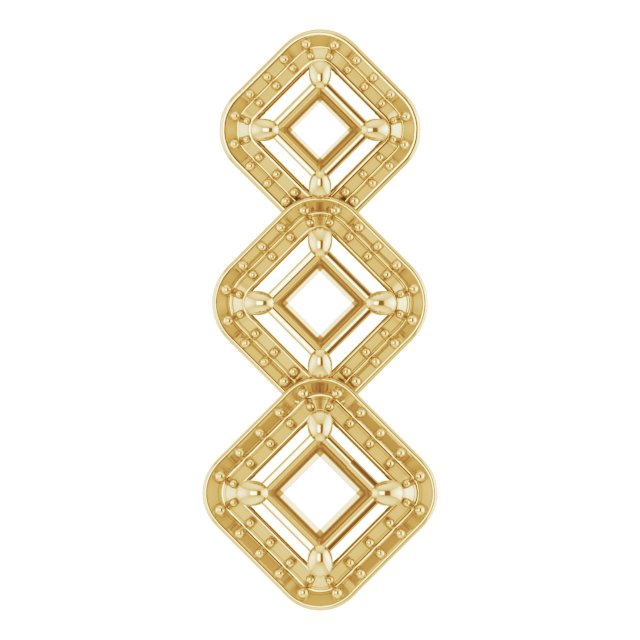 Three-Stone Halo-Style Pendant
