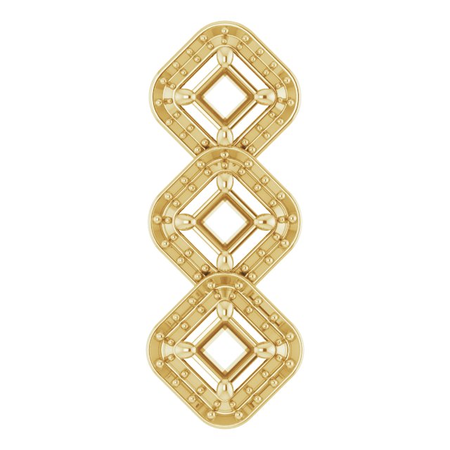 Three-Stone Halo-Style Pendant