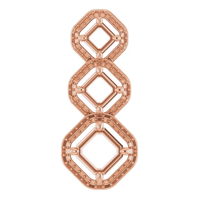 Three-Stone Halo-Style Pendant