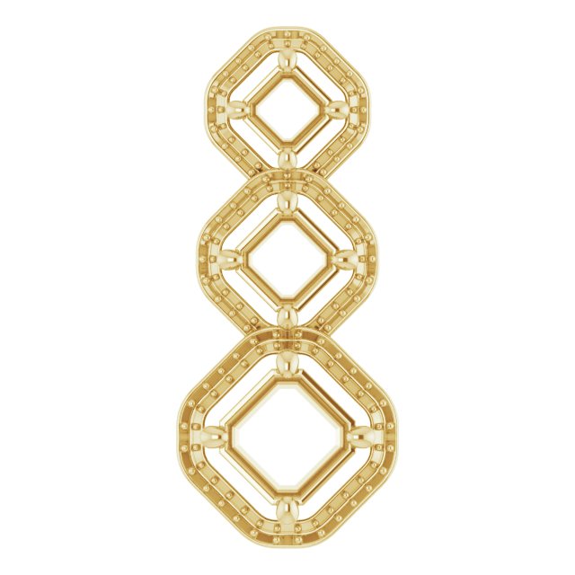 Three-Stone Halo-Style Pendant