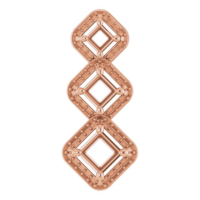Three-Stone Halo-Style Pendant