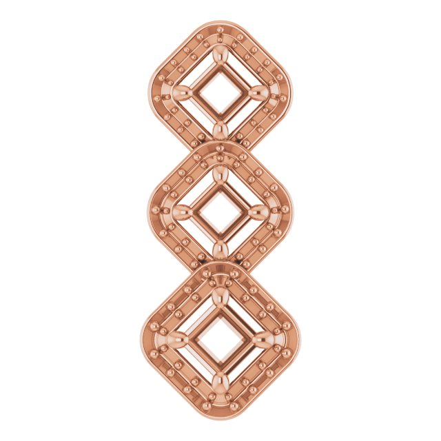 Three-Stone Halo-Style Pendant