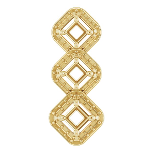 Three-Stone Halo-Style Pendant