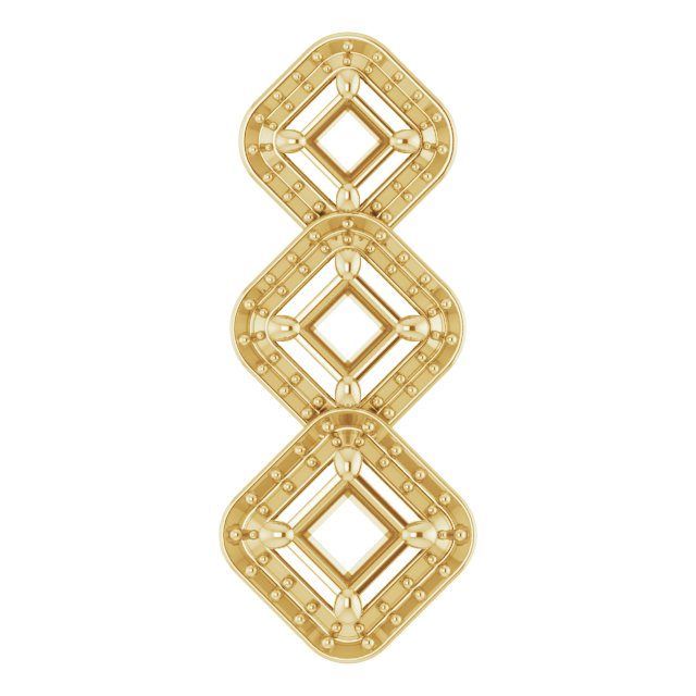 Three-Stone Halo-Style Pendant